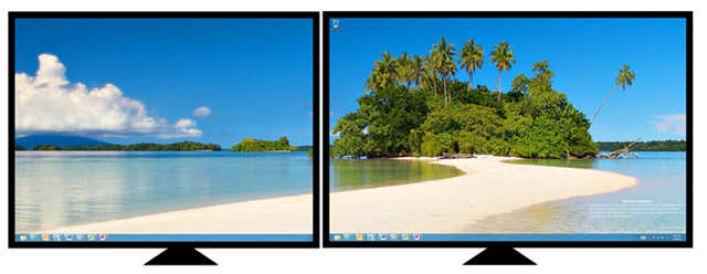 windows8多显示器背景设置